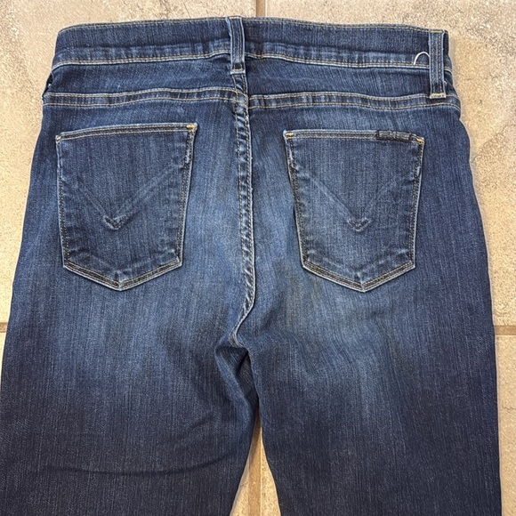 Hudson Women’s 27 Love Midrise Bootcut Denim Jean Distressed Dark Wash - Picture 5 of 9